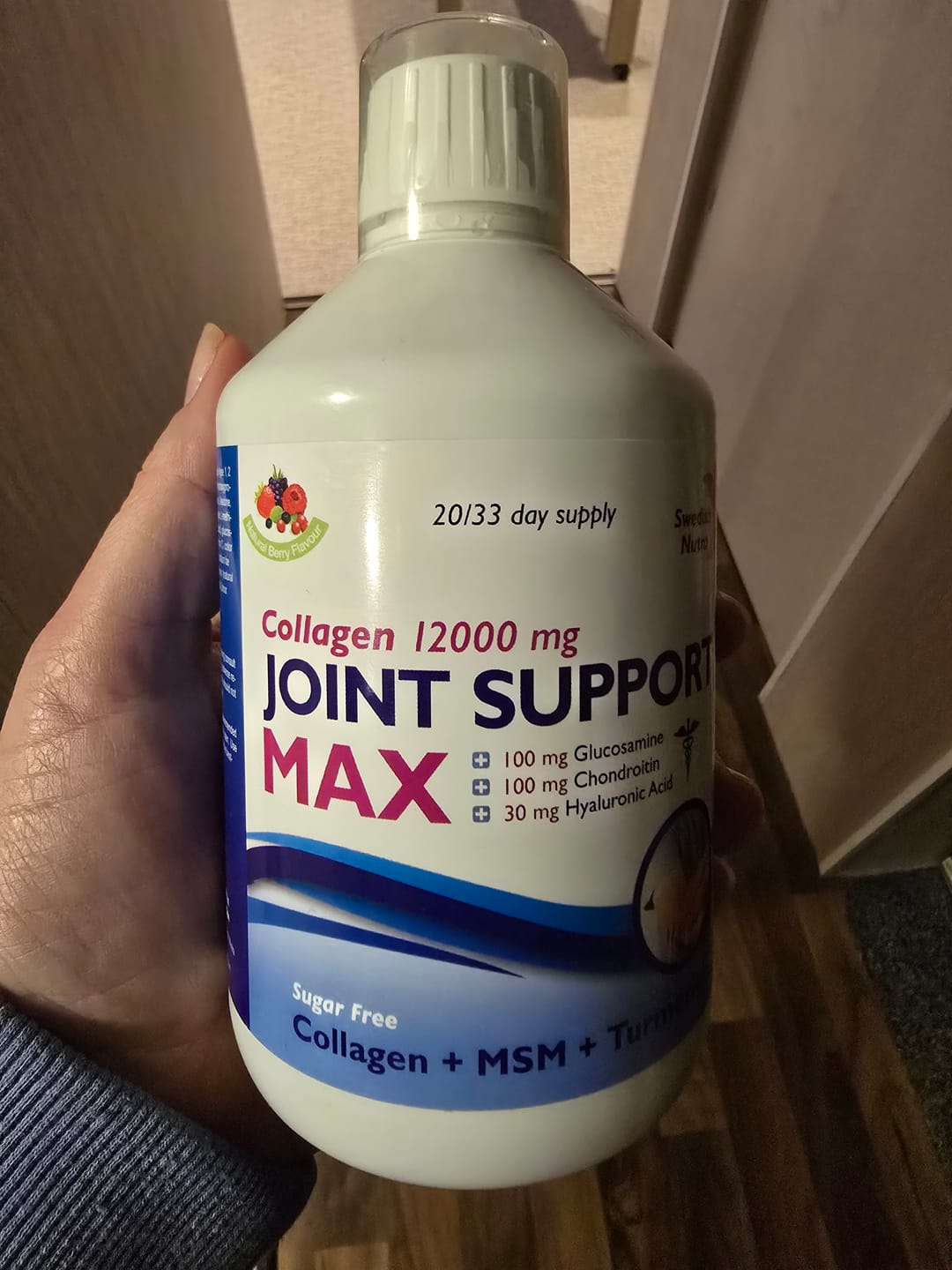 Customer photo review of Swedish Nutra – Collagen Joint Support MAX, skystas jūrinis kolagenas sąnariams, 500 ml