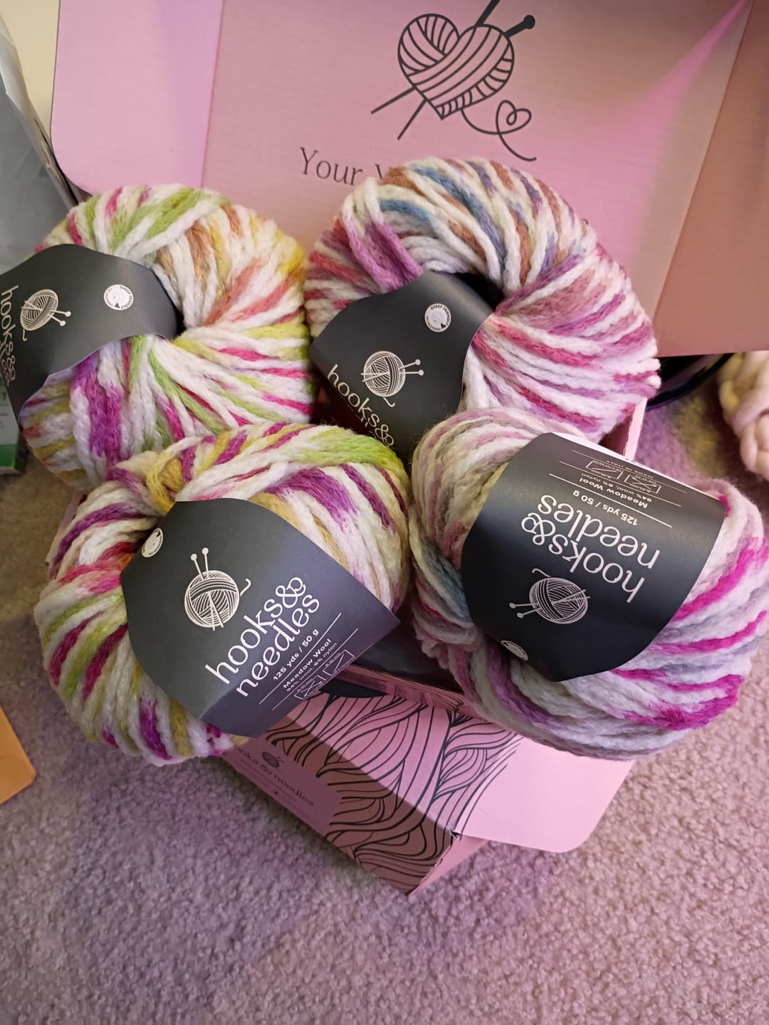 Customer photo review of Extra 2 Mystery Balls of Yarn