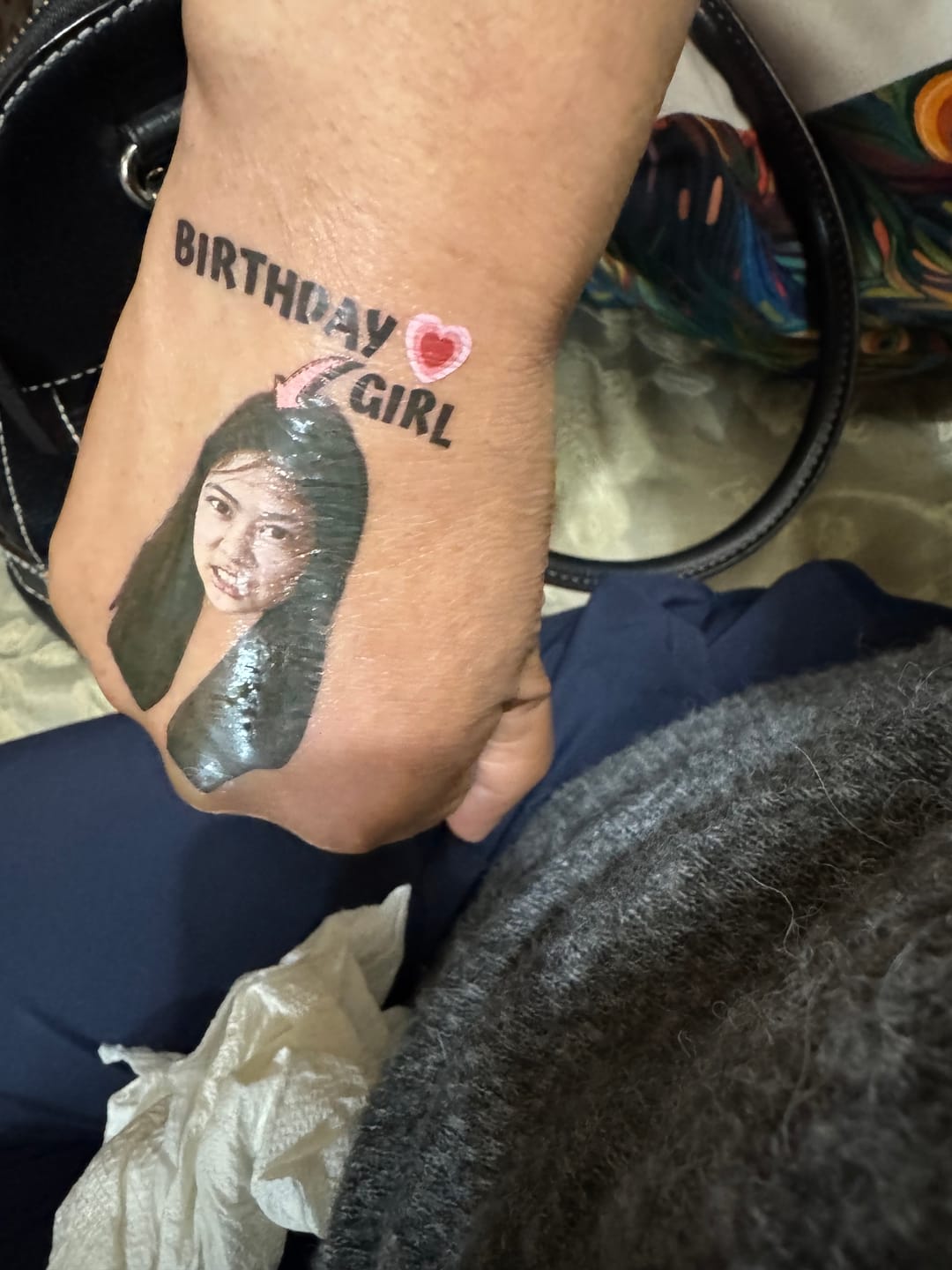 Customer photo review of Baby Birthday Girl Tattoo