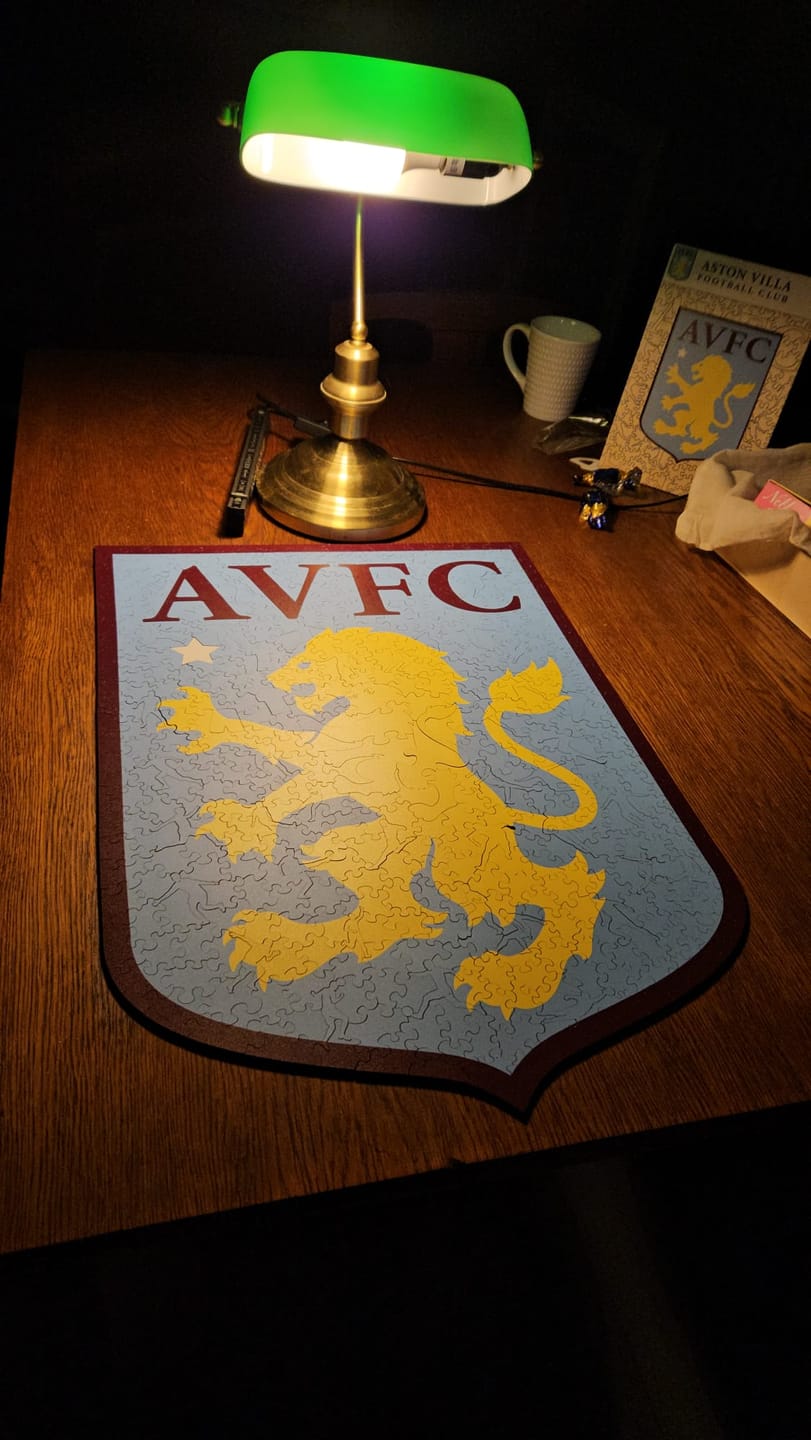 Customer photo review of Aston Villa FC® Logo - Wooden Puzzle