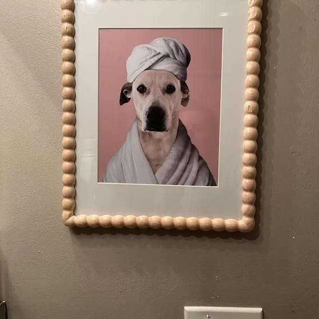 Customer photo review of Bathroom Pet Portrait