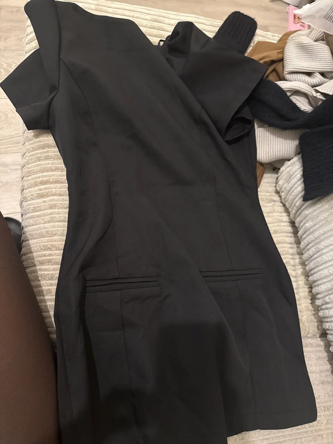 Customer photo review of Darcy Puff Sleeve Mini Dress