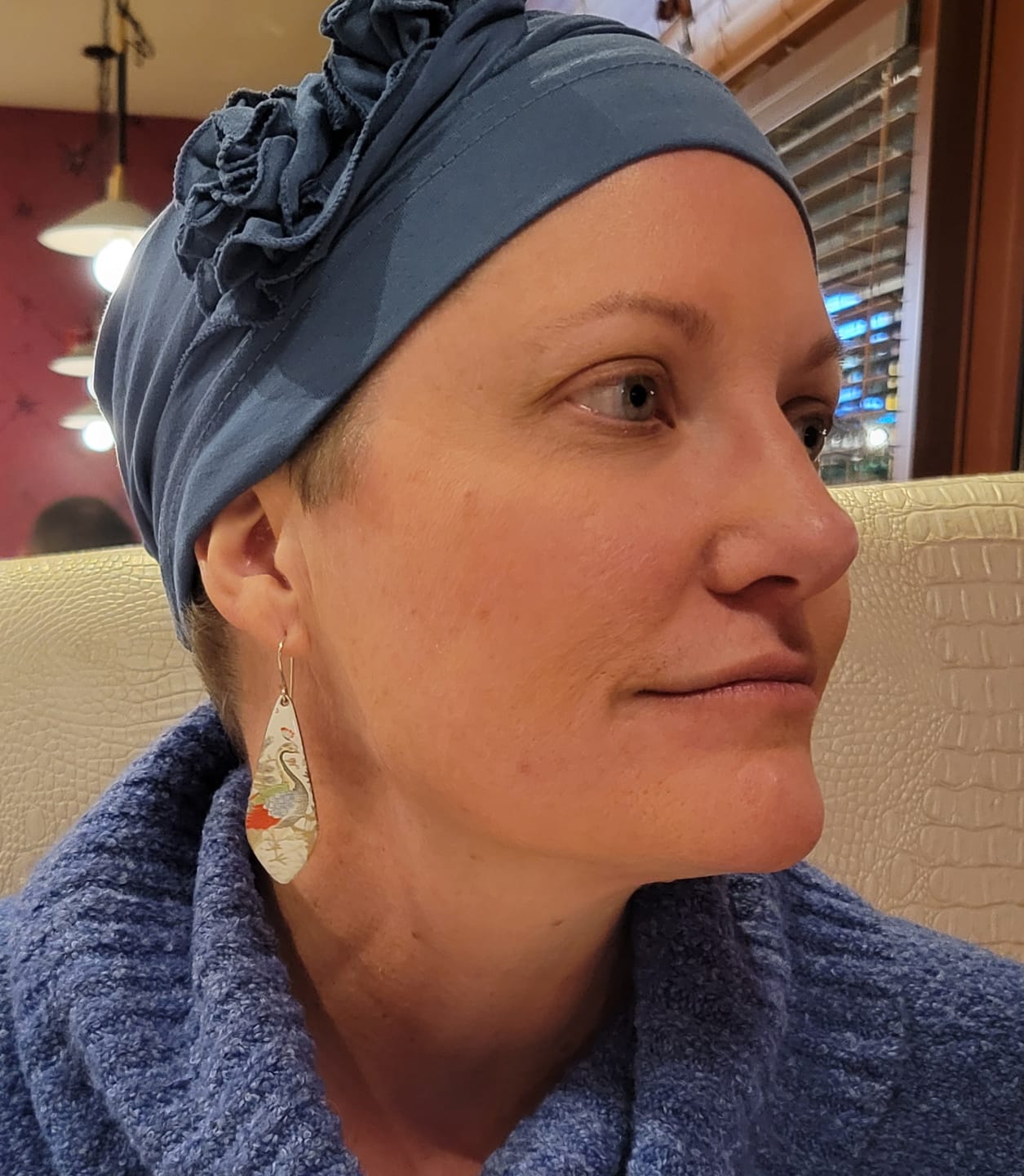 Customer photo review of Vintage Revival Peacock Earrings