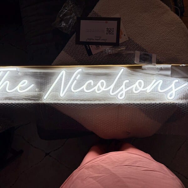 Customer photo review of Custom LED Neon Sign