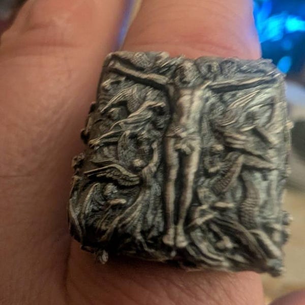 Customer photo review of Mourning Angels Ring
