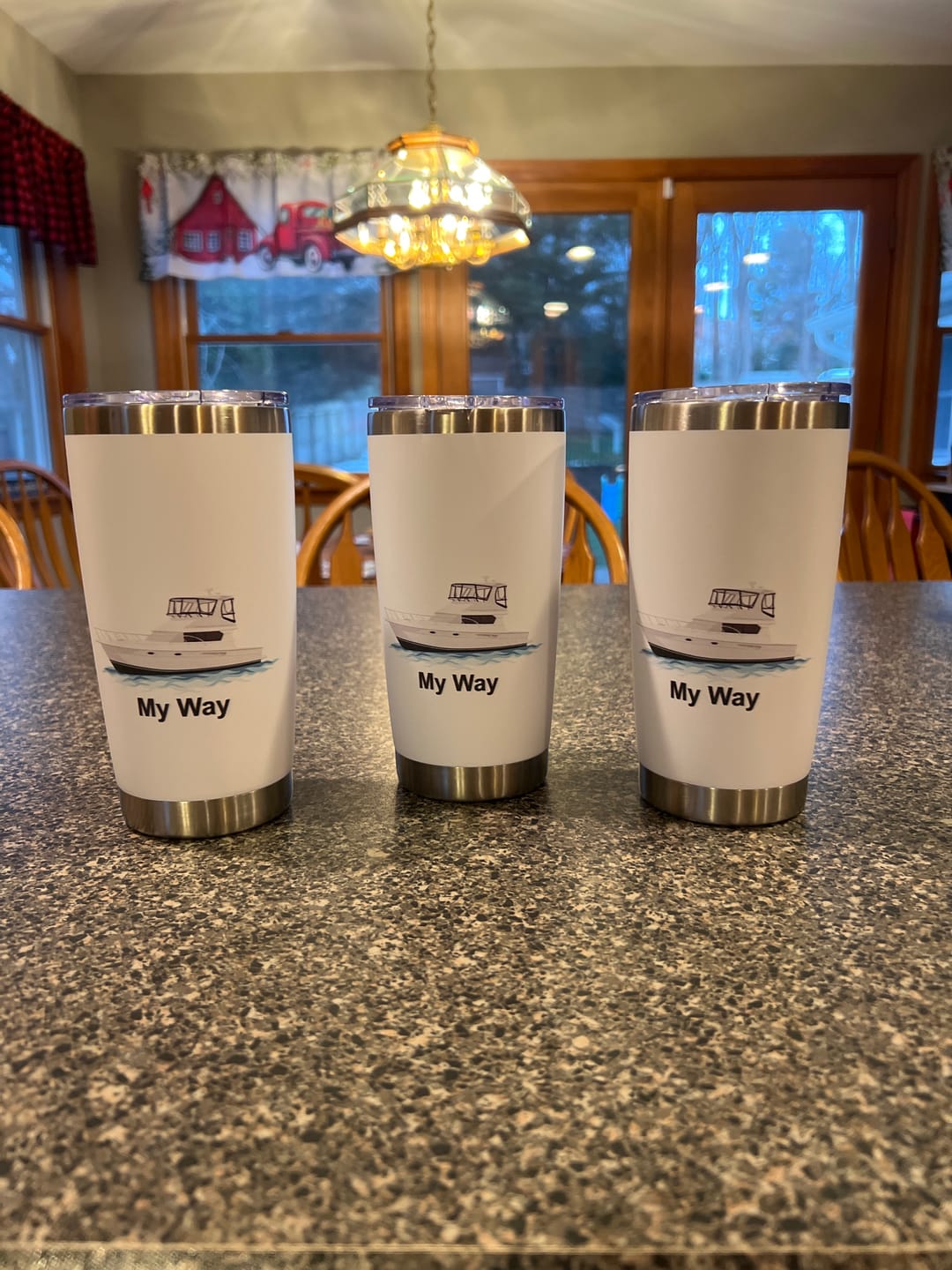 Customer photo review of Custom 20 oz. Stainless Steel Boat Tumbler
