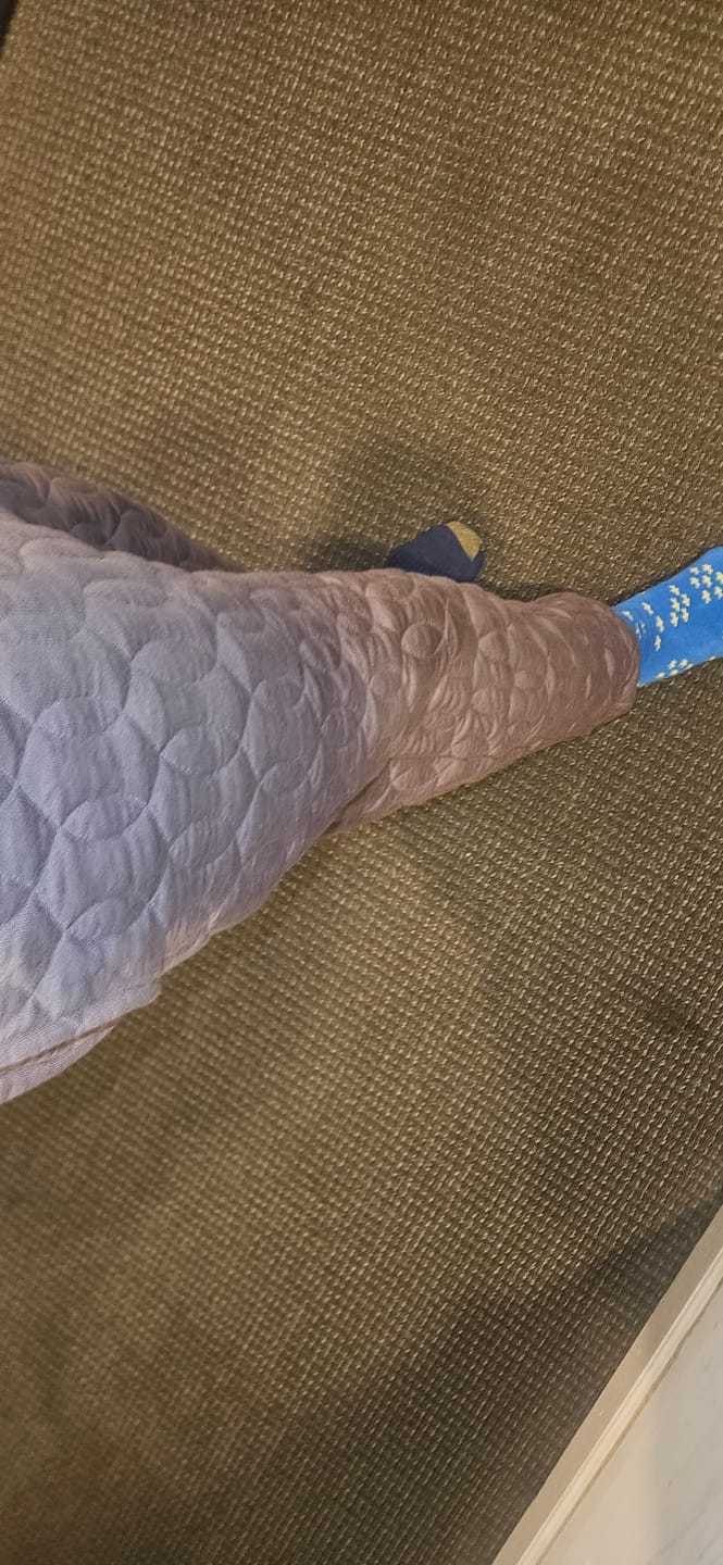 Customer photo review of Aversa Quilted Sweatpant- Morel