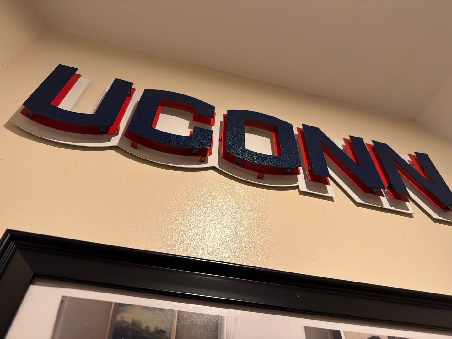 Customer photo review of Connecticut Huskies "UCONN"  3D Vintage Metal Wall Art