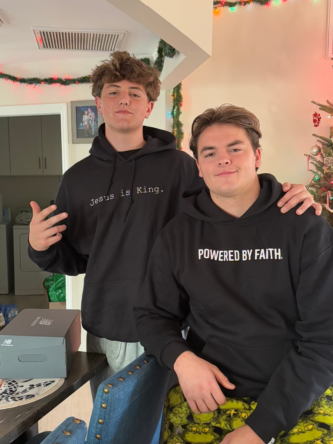 Customer photo review of Powered By Faith Hoodie