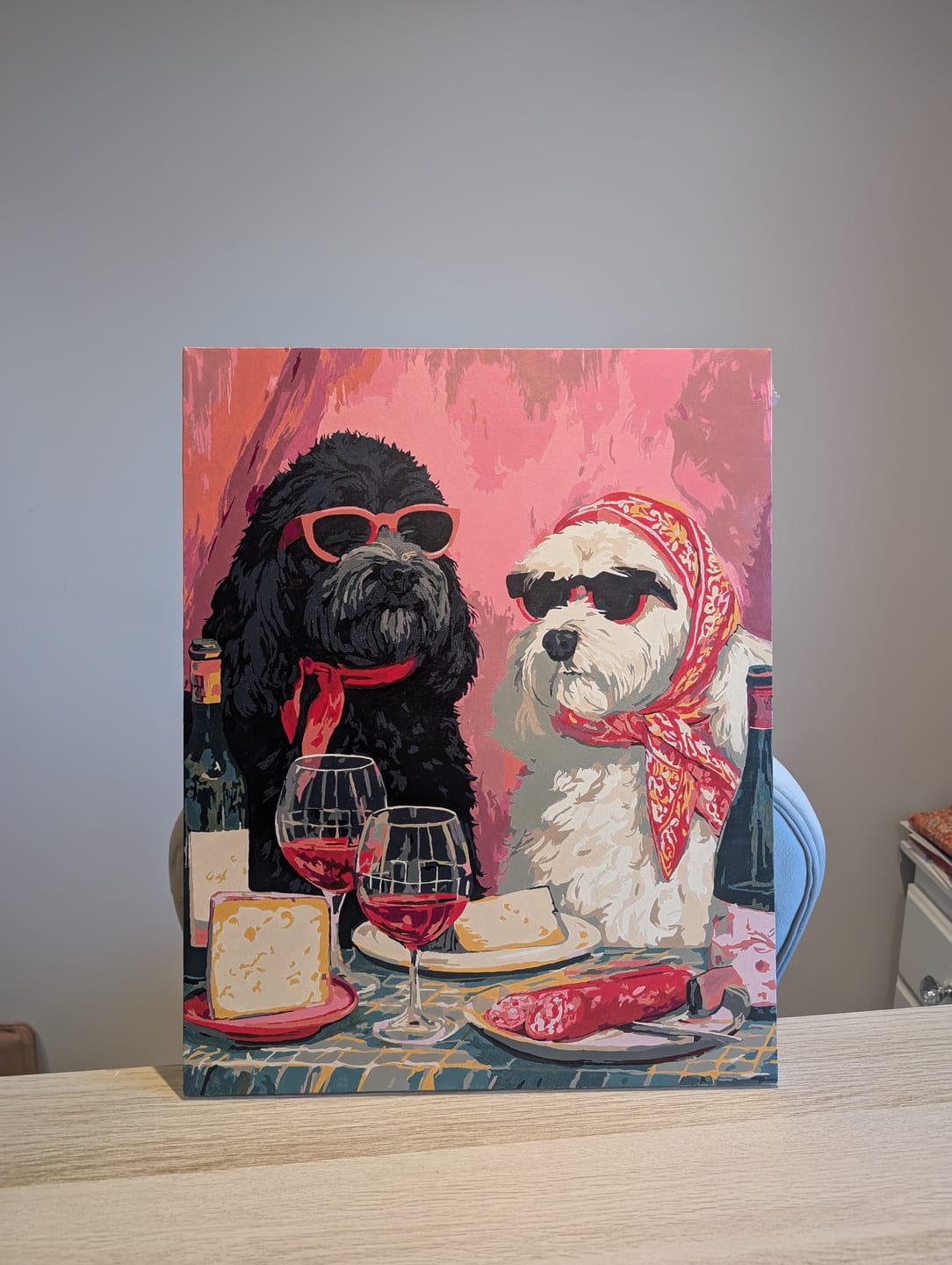 Customer photo review of Fancy dogs | Paint by Number