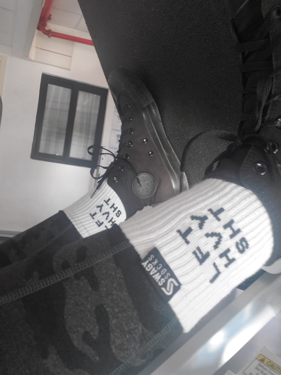 Customer photo review of Stay Focused -  Crew Workout Socks
