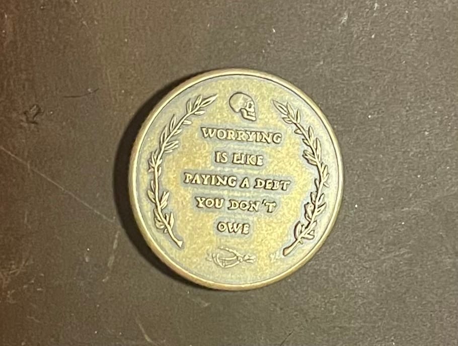 Customer photo review of O2 Worry Coin