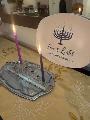 Customer photo review of Hanukkah Latke Personalized Tray