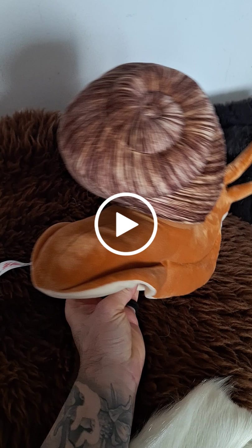 Customer video review of Snail Soft Stuffed Plush Toy