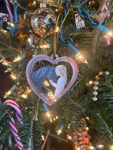 Customer photo review of Personalized Wooden Girl & Horse Christmas Ornament With Name | Best Xmas Gift For Daughter & Horse Lover