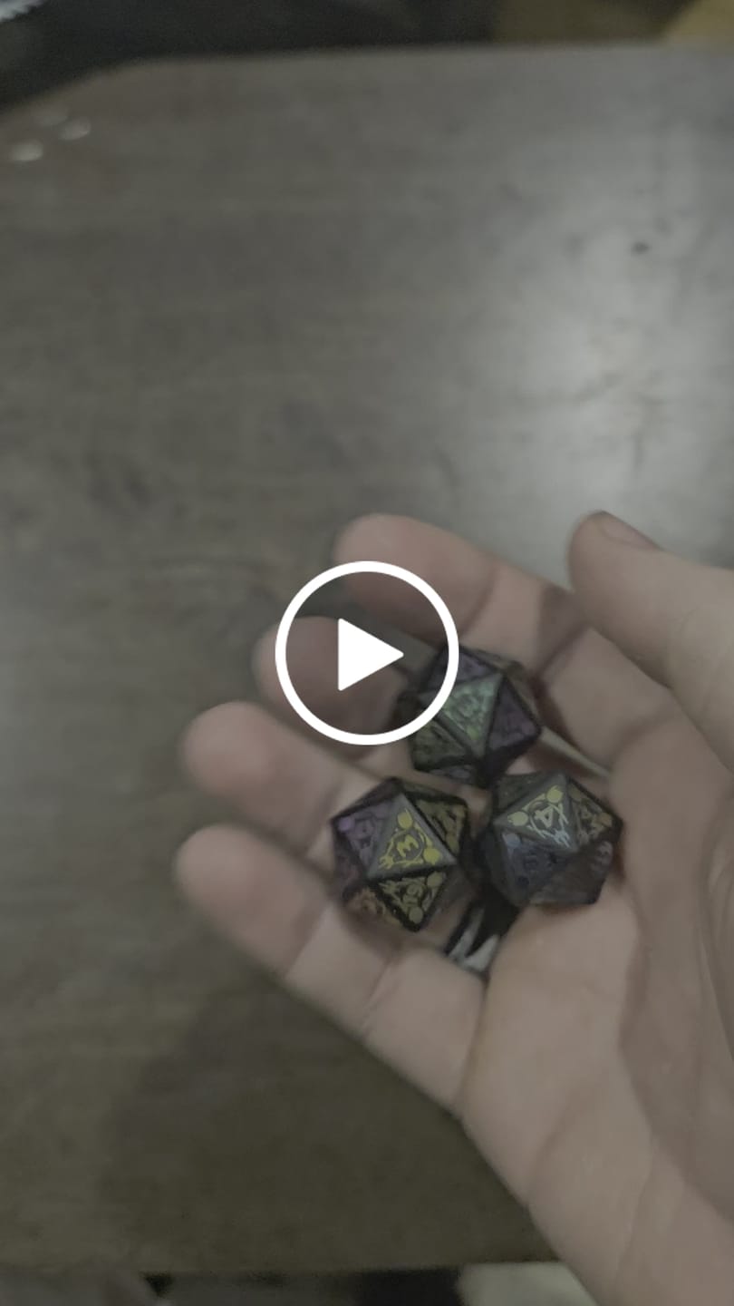 Customer video review of URWizards Obsidian Raised Plating Number Dice Set Star Wars