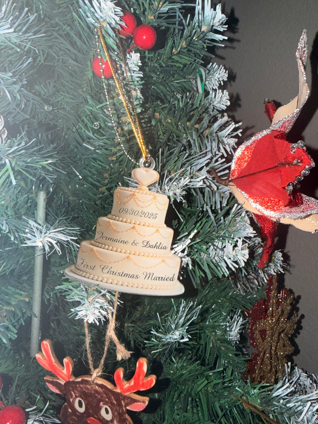 Customer photo review of Our Love Story, Freshly Baked - Personalized Acrylic Ornament, Anniversary Christmas Wedding Gifts