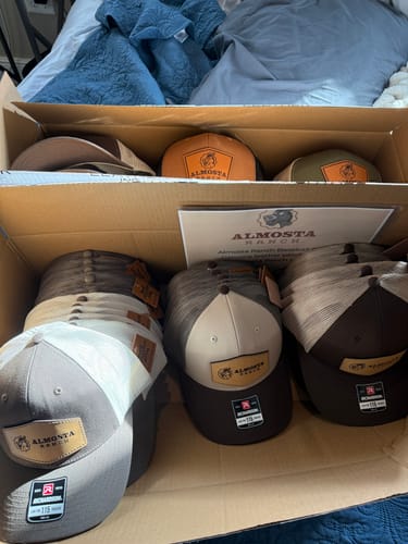 Customer photo review of Premium Custom Leather Patch Hats (Wholesale)