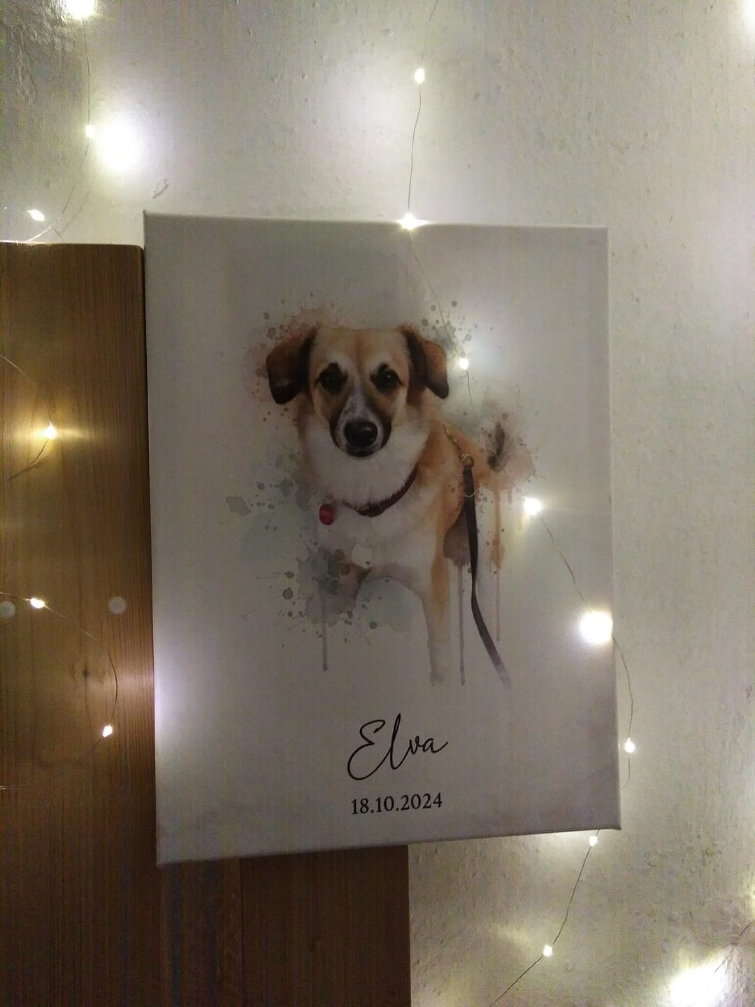 Customer photo review of Personalisierte Leinwand - "Tierportrait Aquarell"