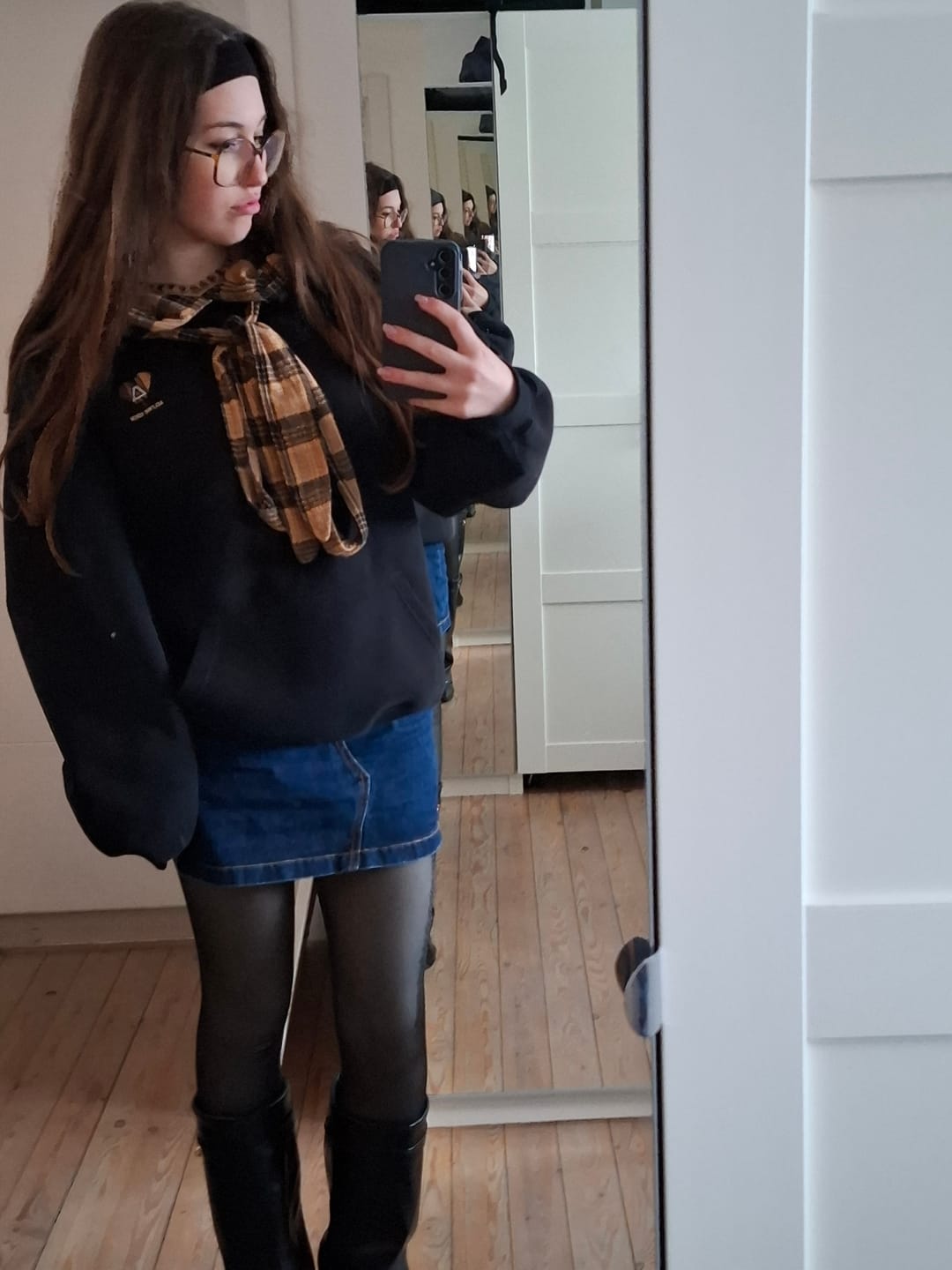 Customer photo review of Aelfric Eden Plaid Bow Pullover Hoodie