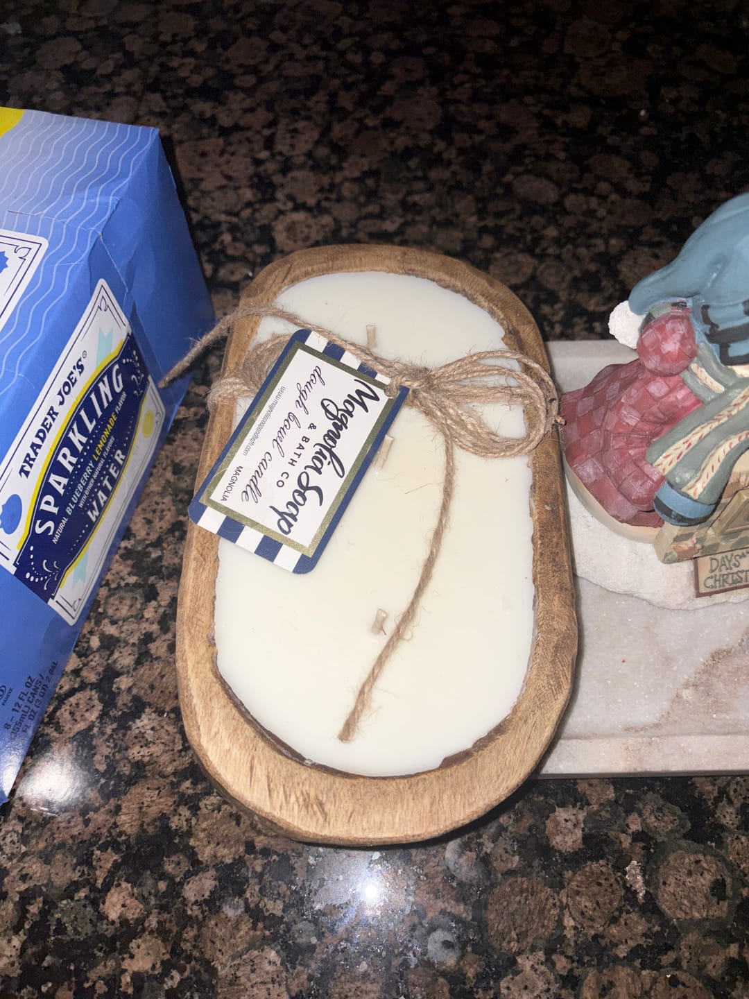 Customer photo review of Small Dough Bowl Candle