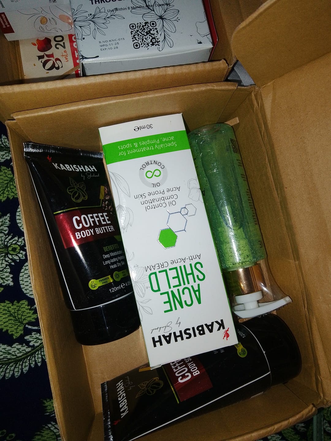 Customer photo review of Coffee Reviving Skincare Bundle
