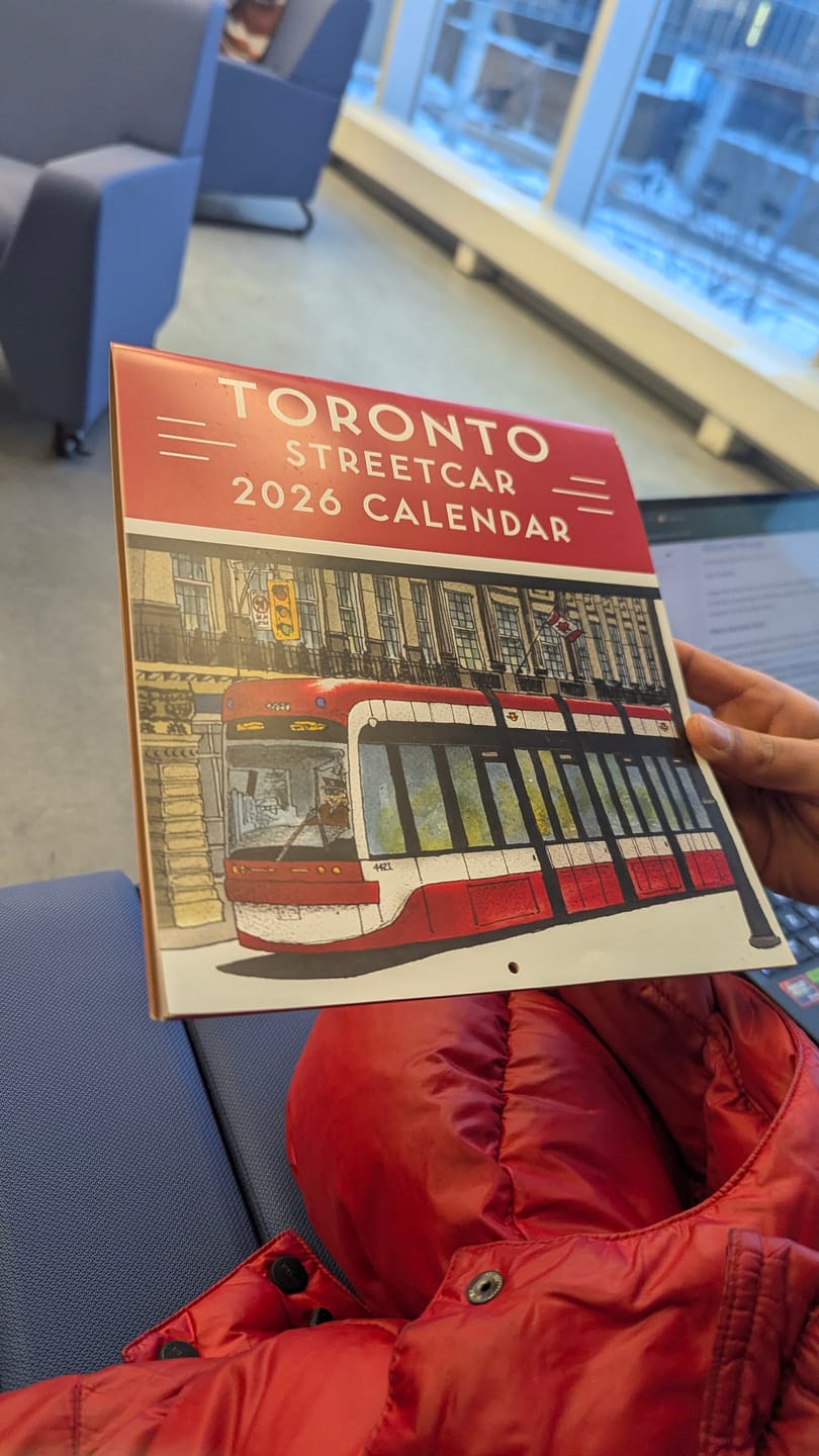 Customer photo review of 2026 Toronto Streetcar Calendar