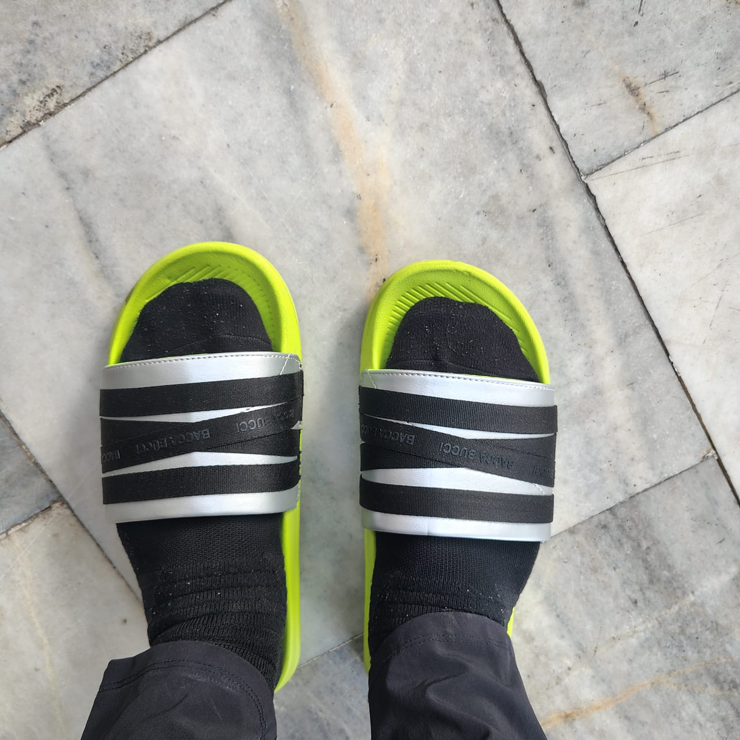 Customer photo review of Bacca Bucci Galaxy Slides – Ultra-Comfort EVA Slip-Ons