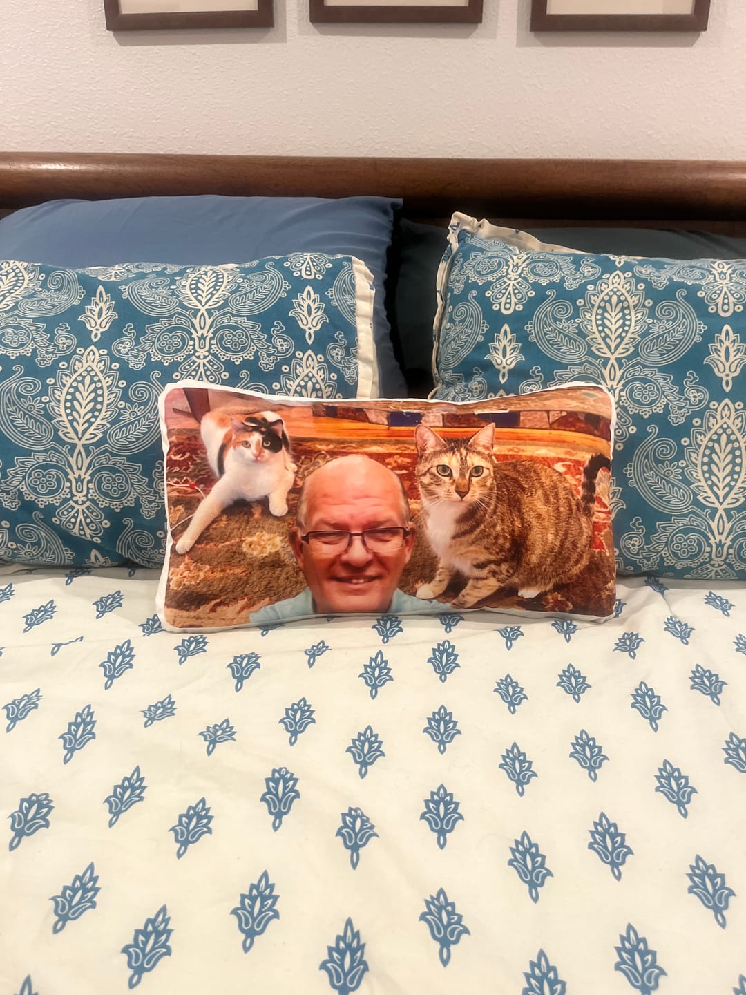 Customer photo review of Custom Shaped Pillow with Loved One Picture of Person/Pet Personalized 3d Photo Pillow