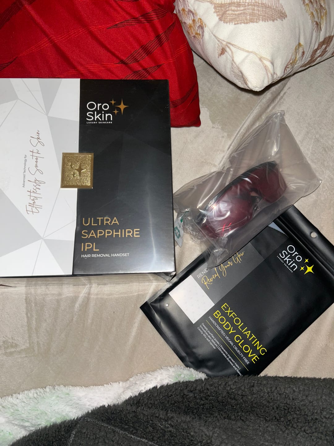 Customer photo review of OroSkin Ultra Sapphire IPL Hair Removal Handset