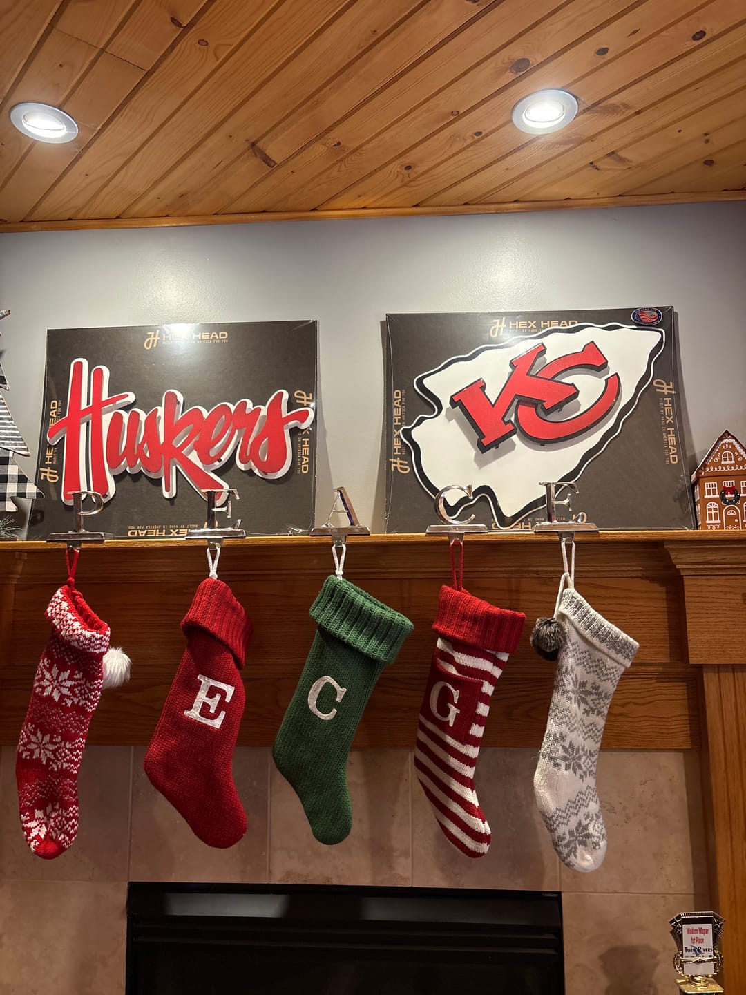 Customer photo review of Nebraska "HUSKERS" RED Script 3D Vintage Metal Wall Art