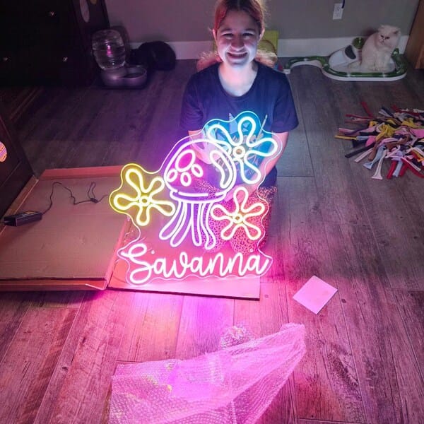 Customer photo review of Custom LED Neon Sign