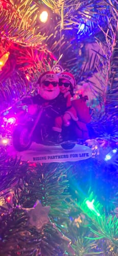 Customer photo review of Personalized Acrylic Motorcycle Couple Ornament - Christmas Tree Decorations Perfect For Motorcycle Rider