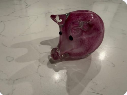 Customer photo review of Piggy Paperweight