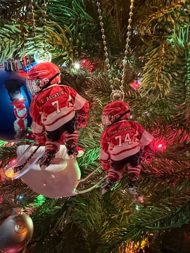 Customer photo review of Hockey Player - Personalized Christmas Acrylic Ornament