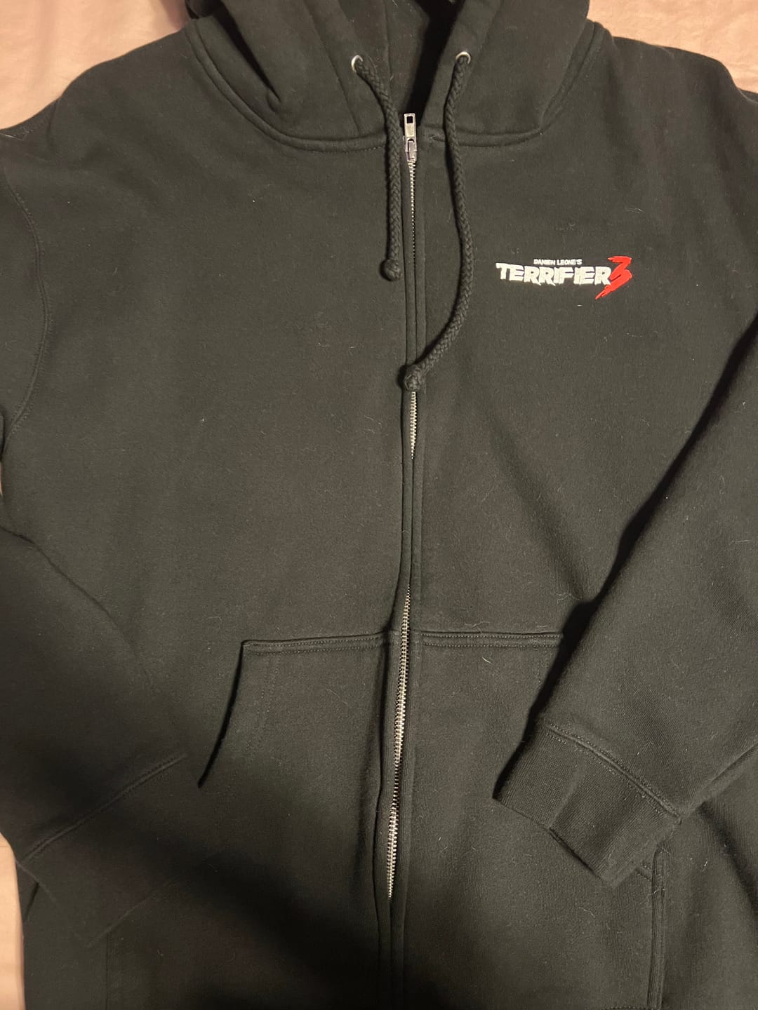 Customer photo review of Terrifier 3 Terrors In The Attic Zip Hoodie