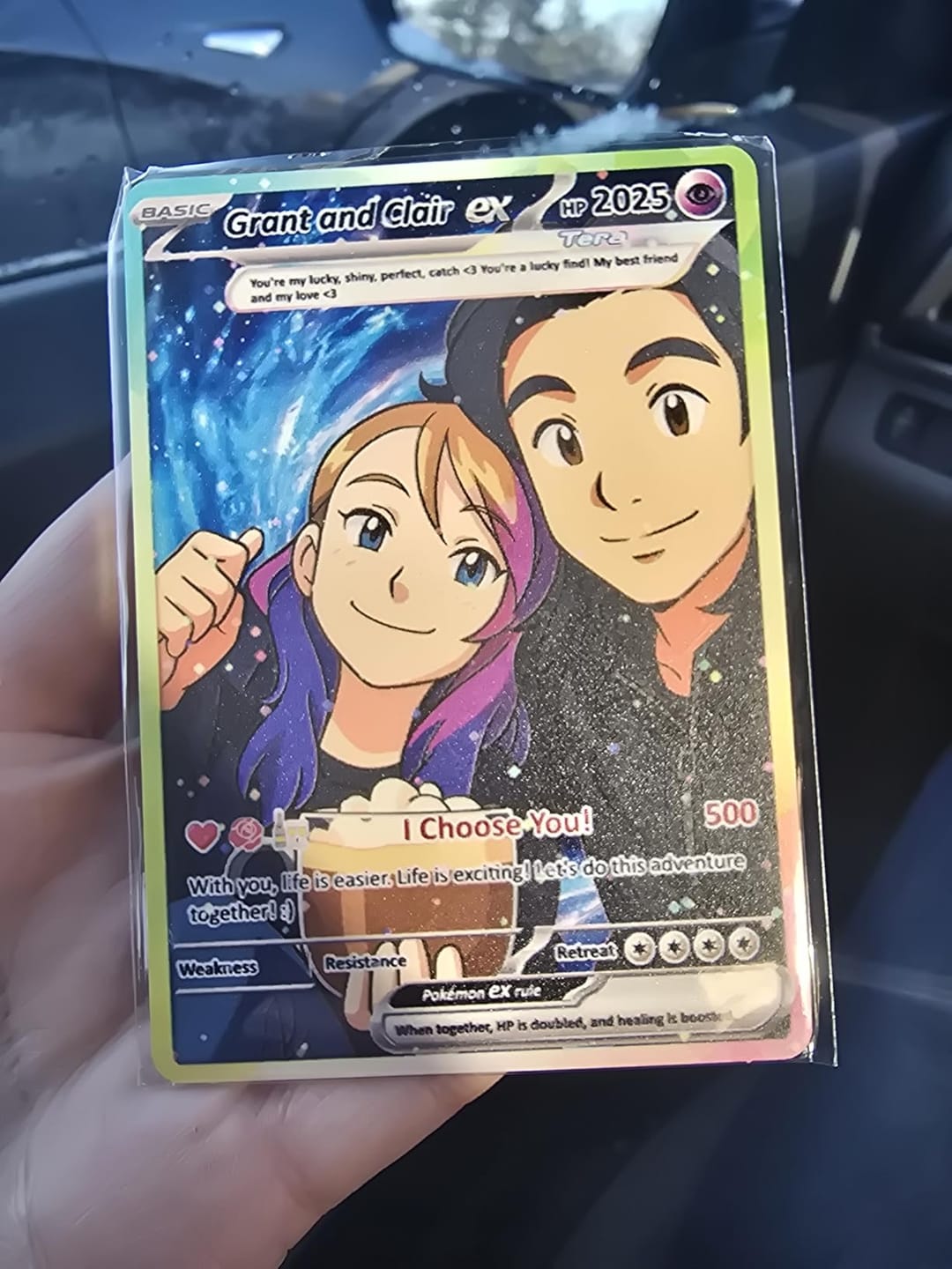 Customer photo review of Custom Pokémon Cards with Anime Picture, Personalized Poke Cards Animated Style Gifts for Him and Her - CPC-04