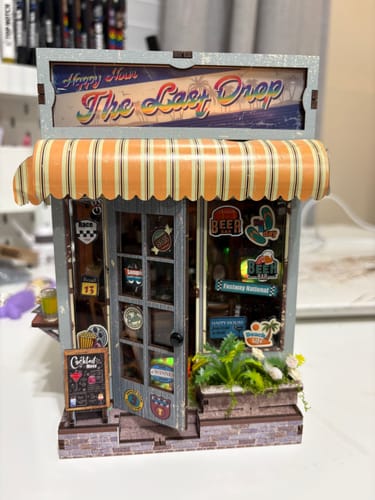 Customer photo review of The Last Drop DIY Wooden Book Nook Kit