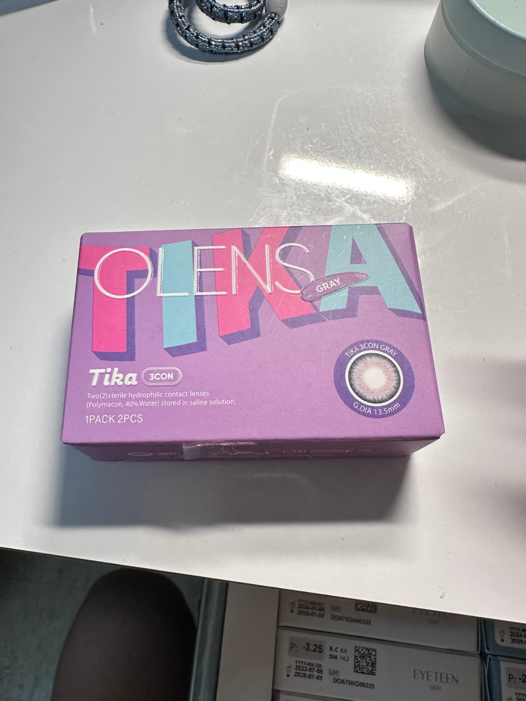 Customer photo review of Olens Tika 3con Gray（月拋/2片）