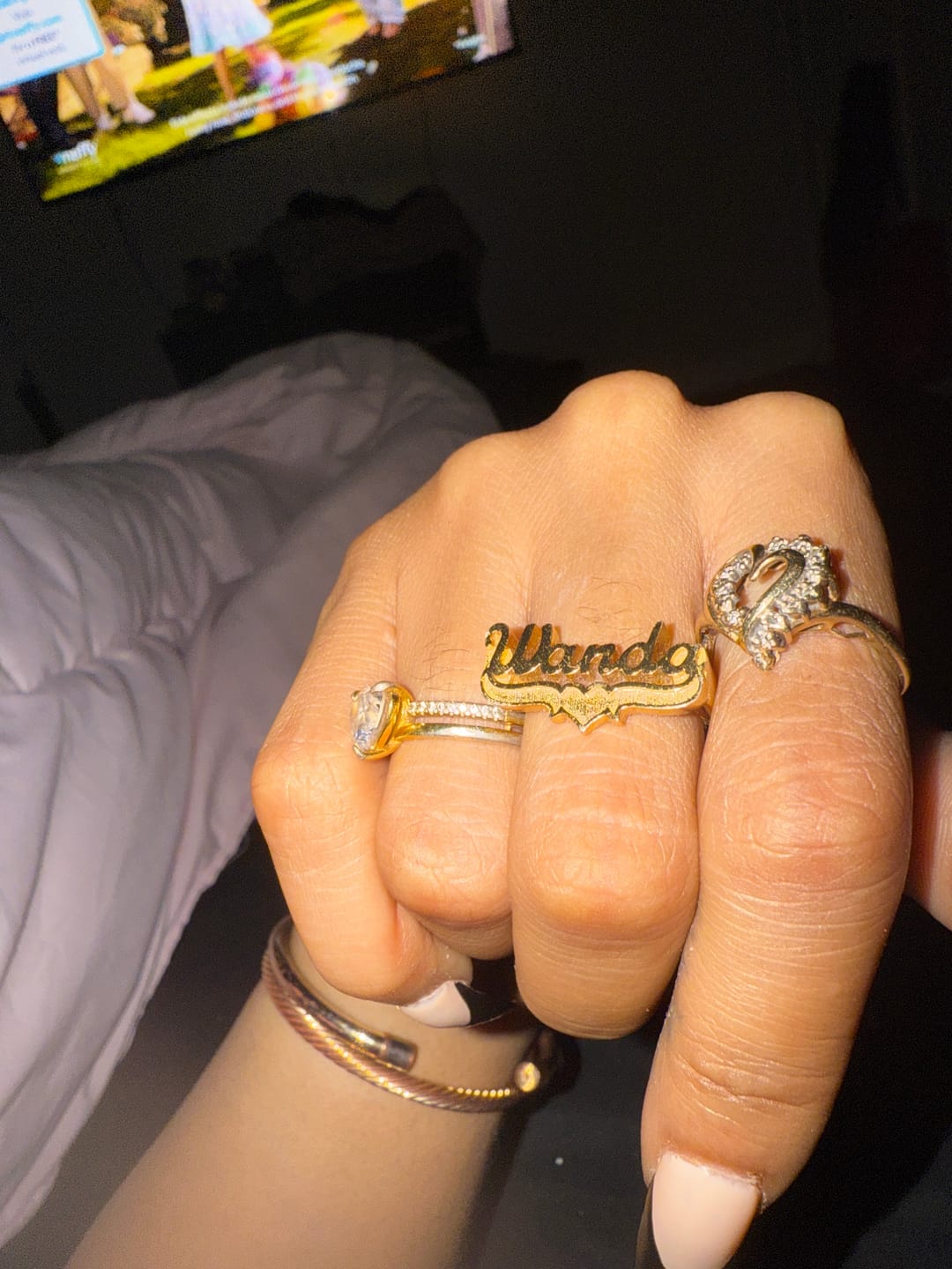 Customer photo review of 3D Name Ring