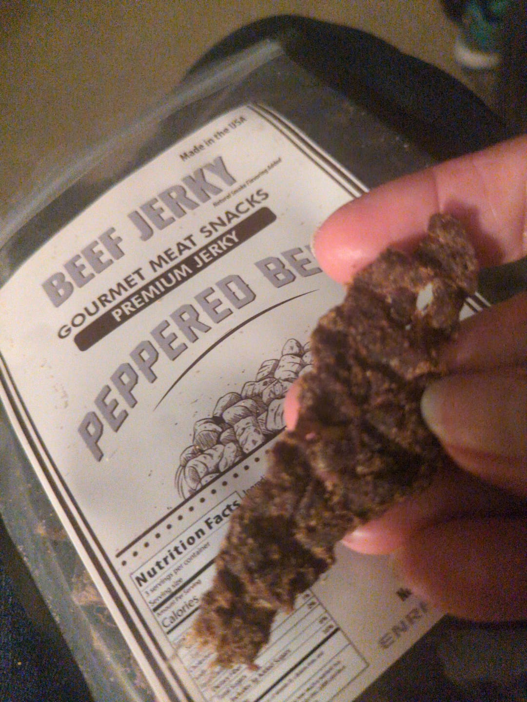 Customer photo review of Gourmet Premium Beef Jerky