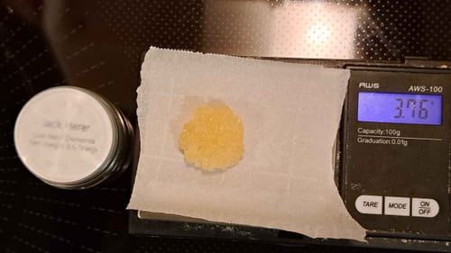Customer photo review of Jack Herer | Live Resin Diamonds