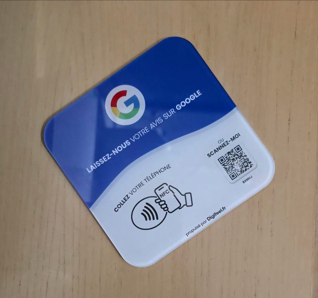 Customer photo review of Plaque Avis Google