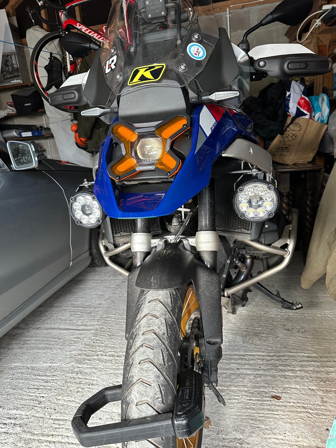 Customer photo review of Under Nose Mount for Motorcycle Lights
