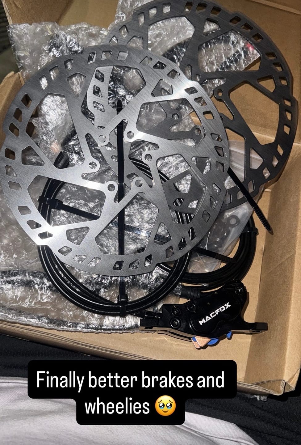 Customer photo review of Macfox E-bike X1S Hydraulic Disc Brake Replacement Set