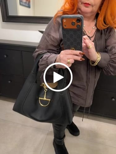 Customer video review of GG Softbit Shoulder Bag 46cm Black Grained Calfskin Gold Hardware