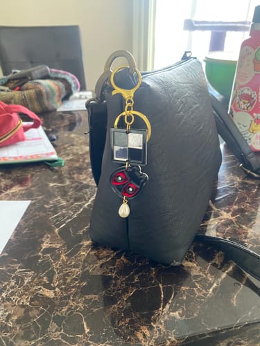 Customer photo review of Checkered & Ladybug Bag Charm