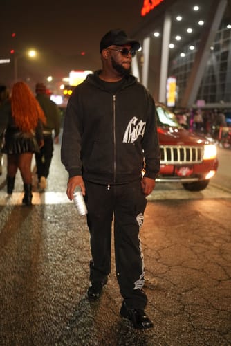 Customer photo review of Godspeed OG Logo Sweatsuit V2 Black/Silver Satin