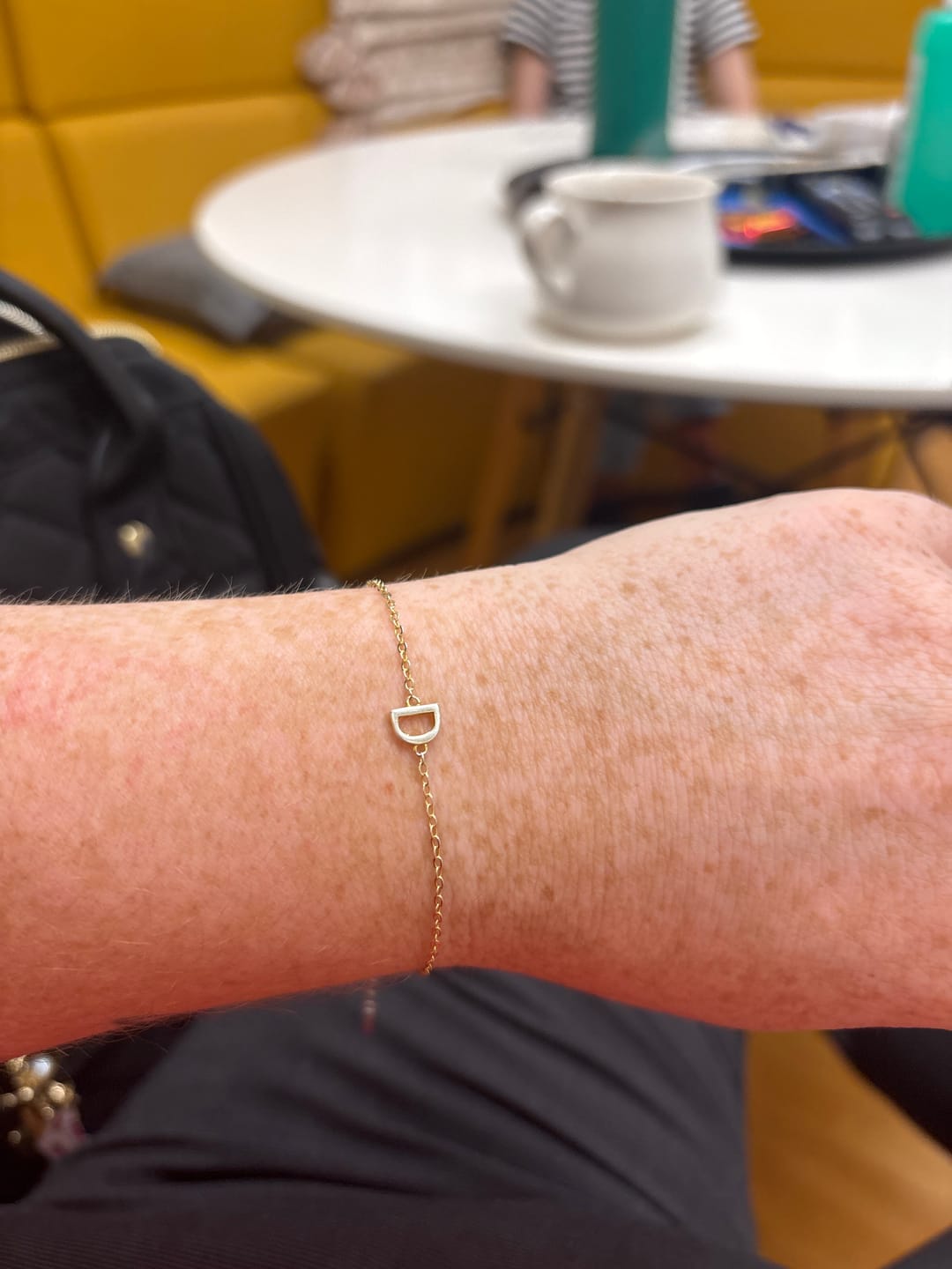 Customer photo review of The Original Single Initial Letter Bracelet