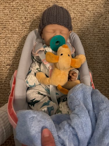 Customer photo review of Platinum Silicone Reborn Doll: Realistic Lifelike Baby, 17"